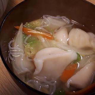 冷凍水餃子のスープ